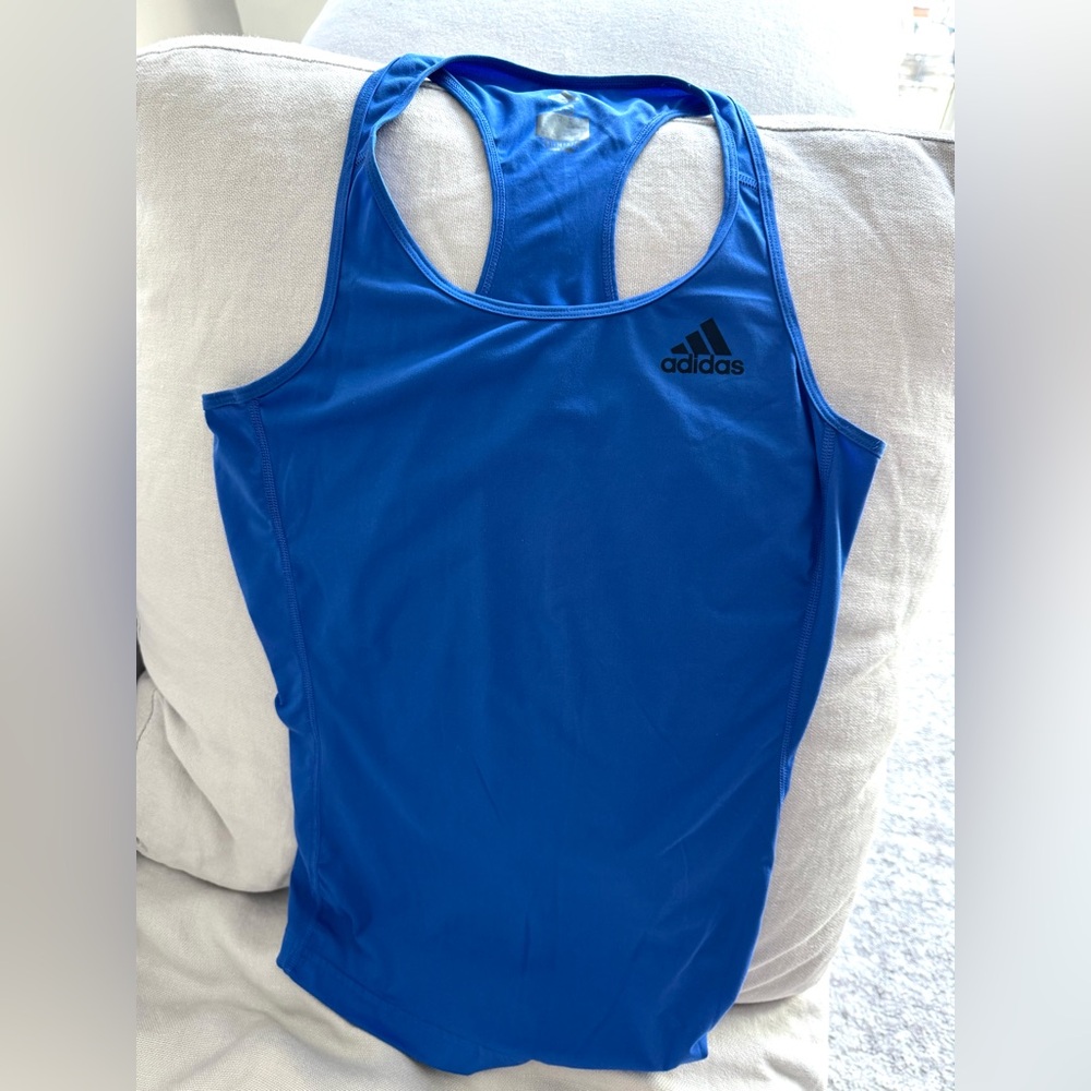 Adidas Womens Blue Climalite Racerback Tank, XS